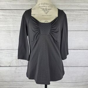 Liz In La Chic Gray Women's Blouse